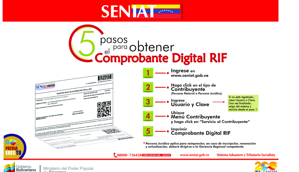 comprobante digital RIF